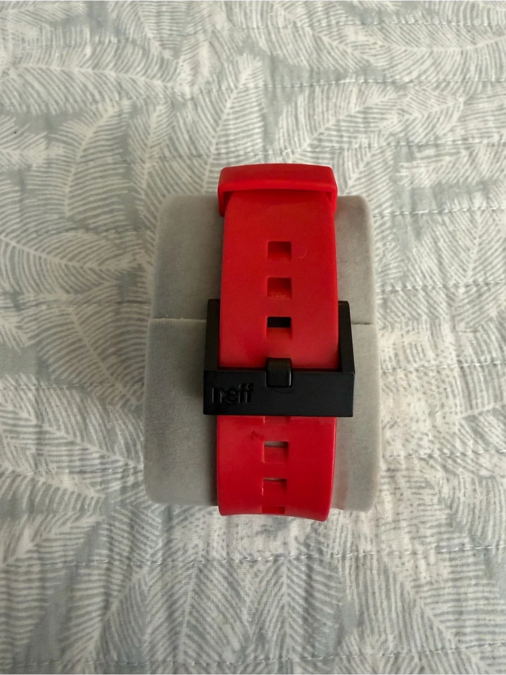 Neff Red Men's Silicone Watch with Black Accents